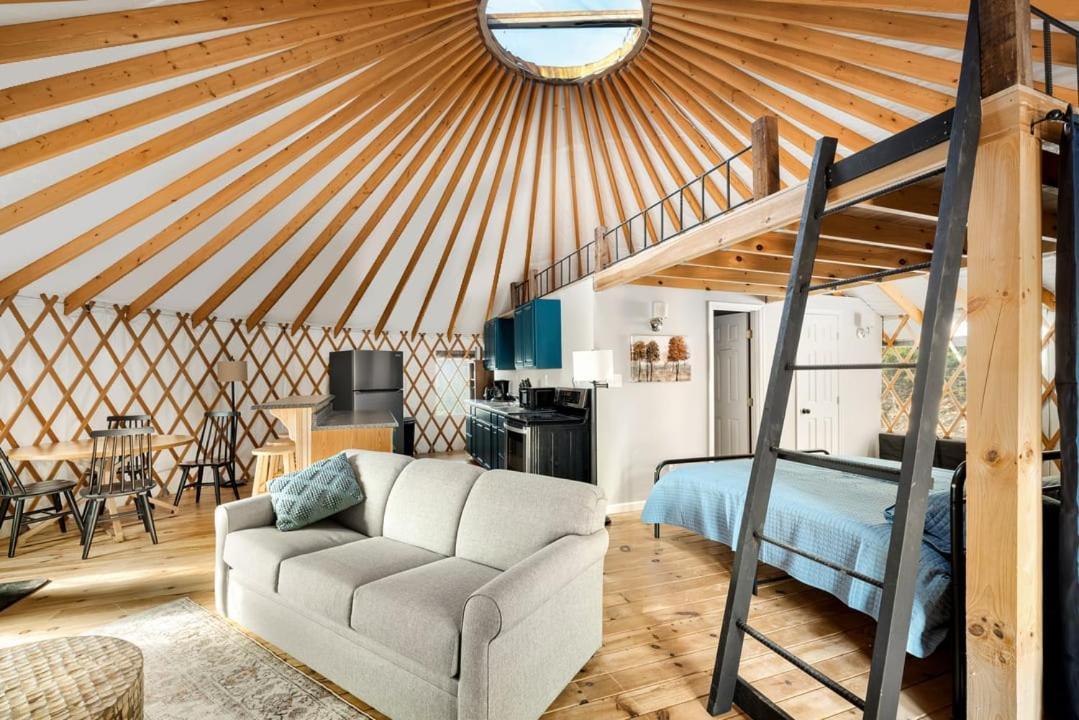 Modern Yurt W River Access, Hot Tub, Wifi & Grill Wardensville Dış mekan fotoğraf